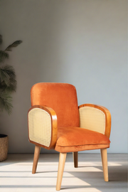 Baxter Rattan Chair - Orange