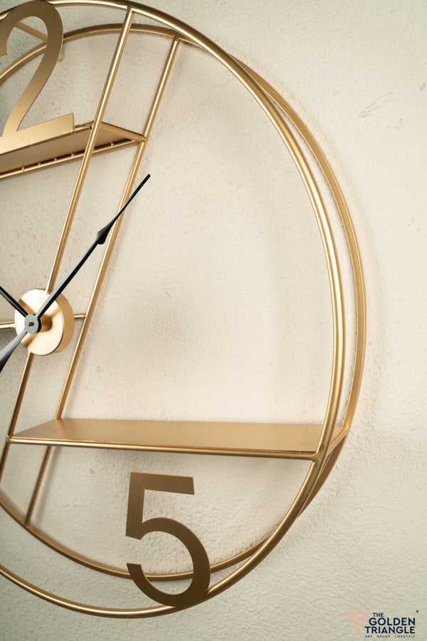 Gaia Metal Wall Clock - Gold - 32"