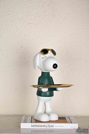 Standing Beagle holding a Tray - Green