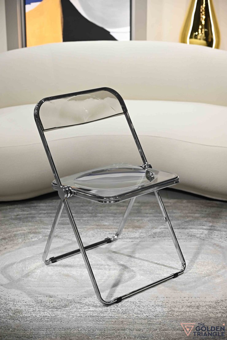 acrylic foldable chair black