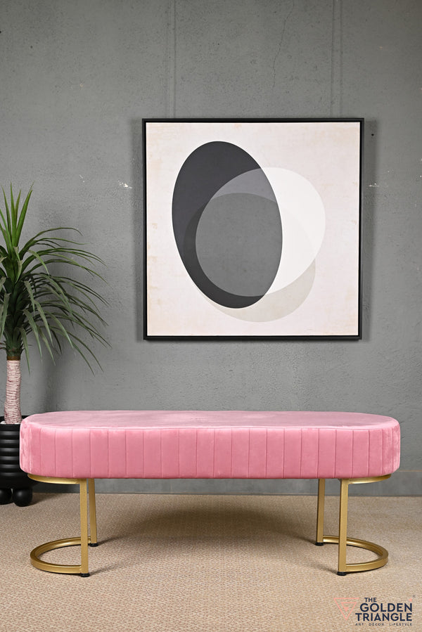 Gwen Suede Bench - Pink