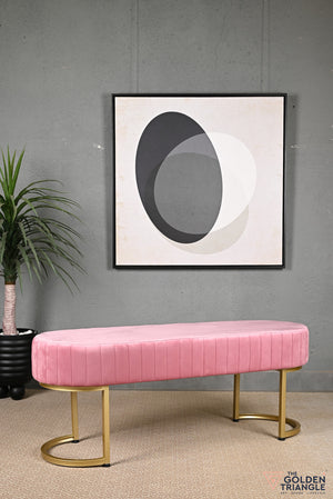 Gwen Suede Bench - Pink