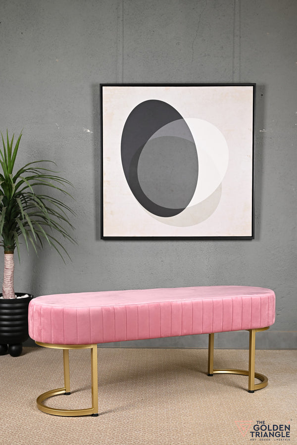 Gwen Suede Bench - Pink