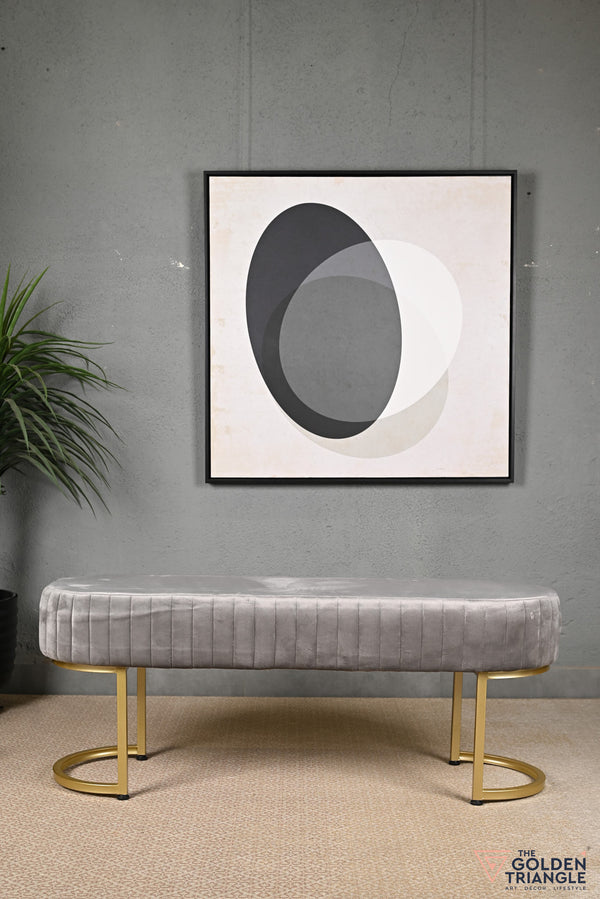 Gwen Suede Bench - Gray