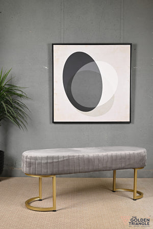Gwen Suede Bench - Gray