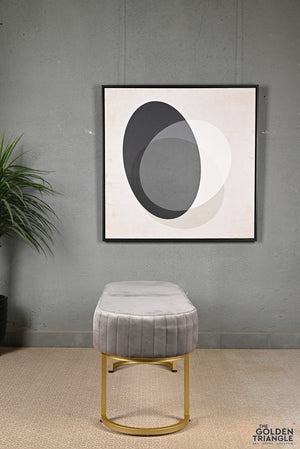 Gwen Suede Bench - Gray