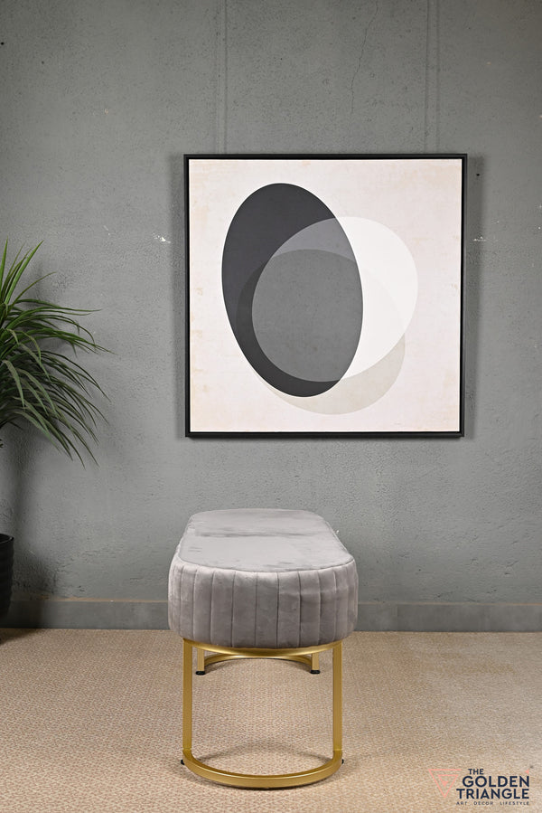 Gwen Suede Bench - Gray