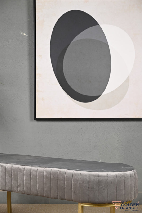 Gwen Suede Bench - Gray