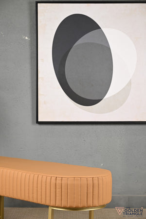 Gwen Leatherette Bench - Tan