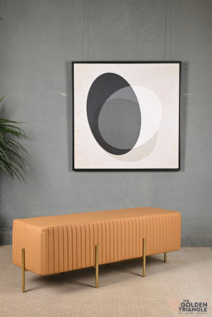 Felix Leatherette Bench - Tan