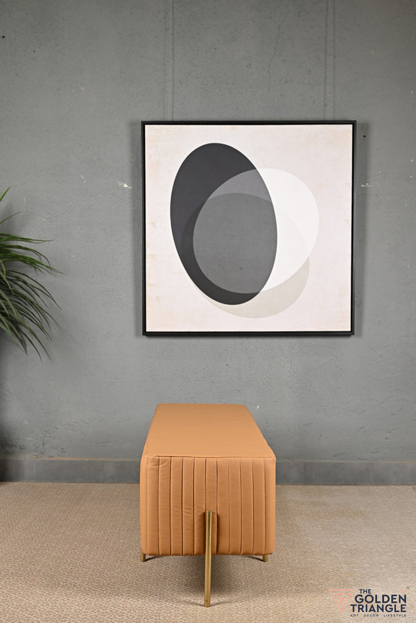 Felix Leatherette Bench - Tan