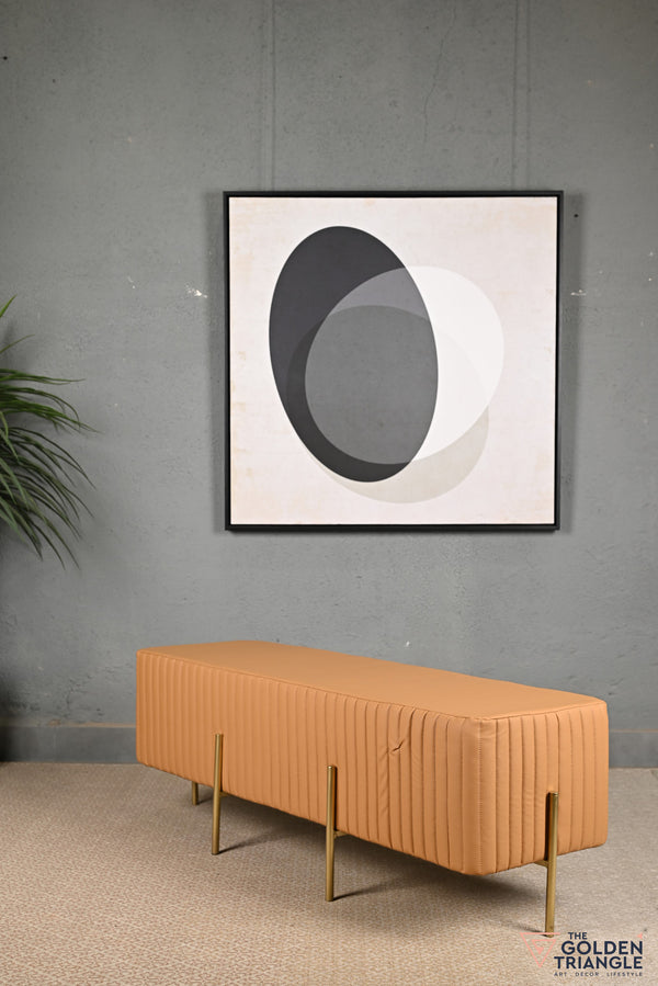 Felix Leatherette Bench - Tan