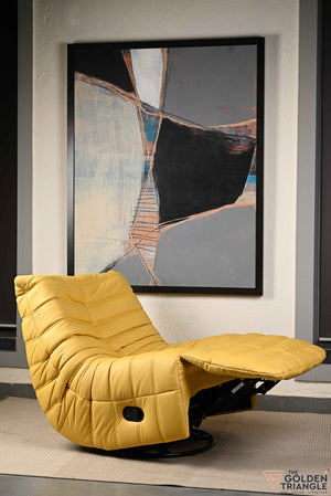 Infinita Swivel Recliner Lounger - Yellow