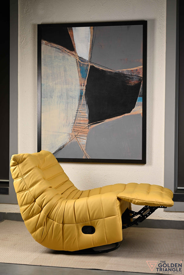Infinita Swivel Recliner Lounger - Yellow