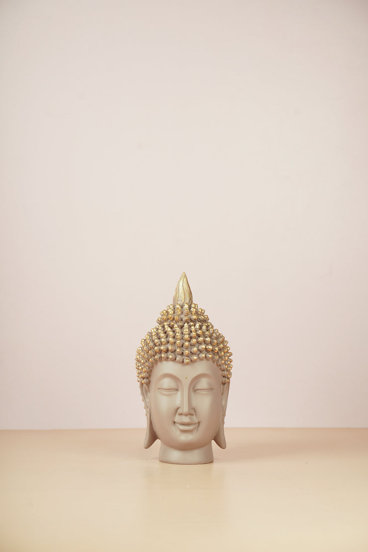 Serene Buddha Head Sculpture - Lavender