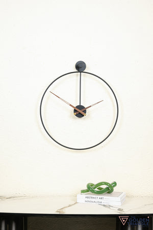 Belso Metal Wall Clock - 20" - Black