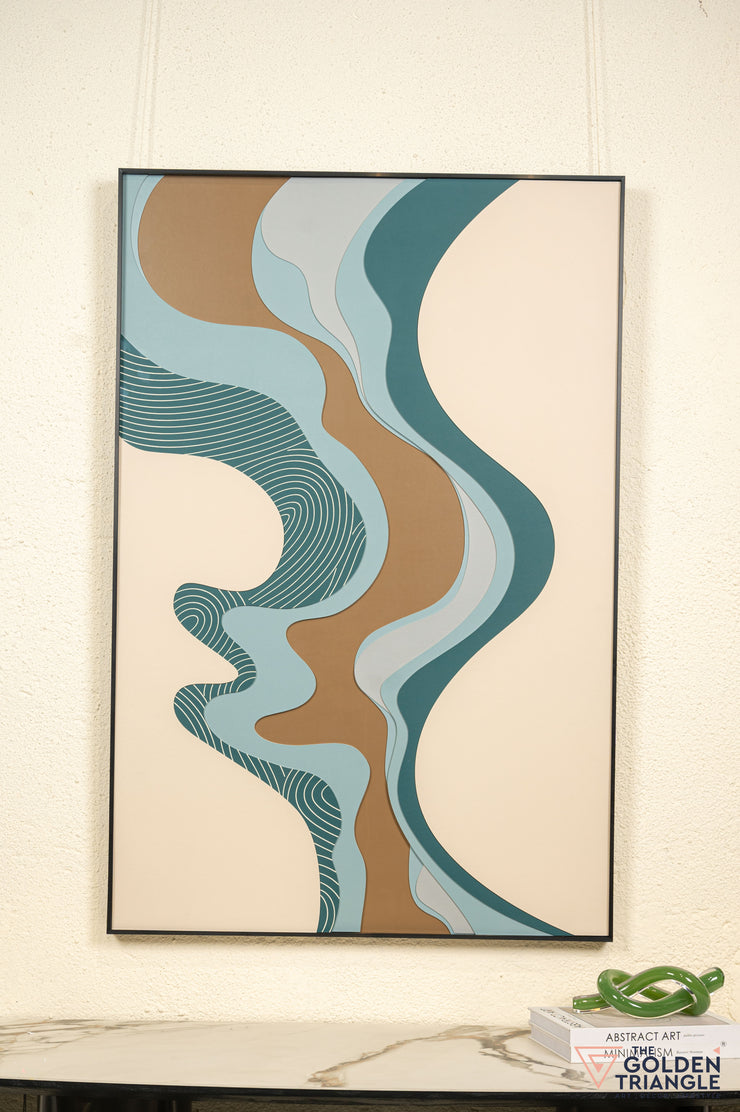 Flow Textured Wall Art Frame - Blue