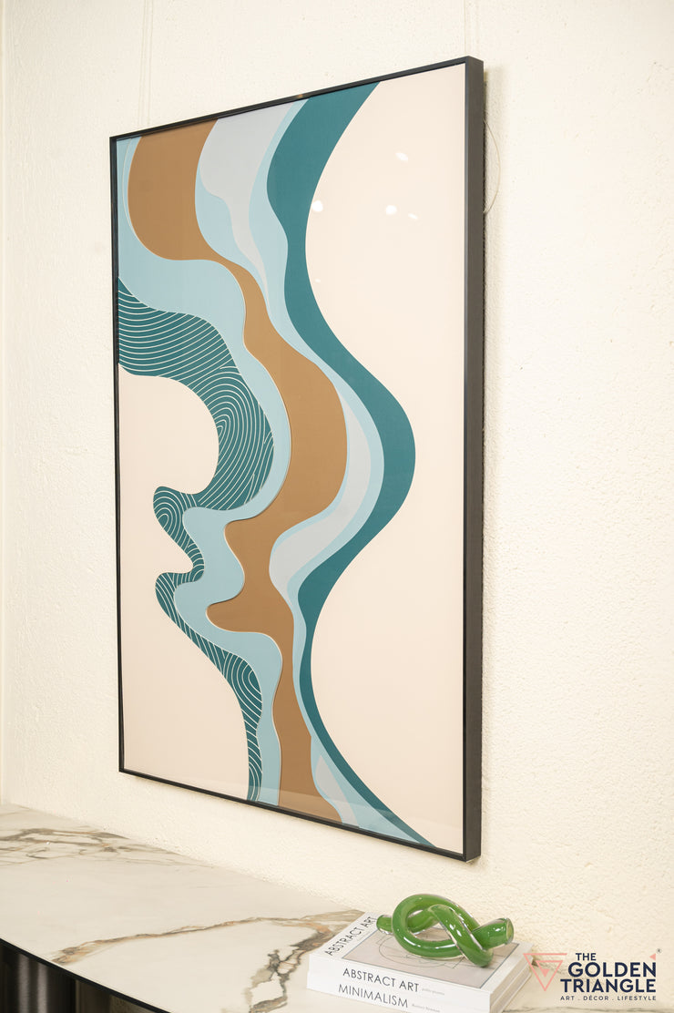 Flow Textured Wall Art Frame - Blue