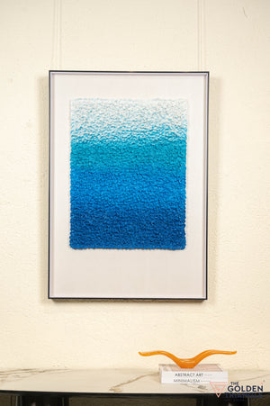 Radiance Ombre Textured Wall Art Frame - Ocean Blue