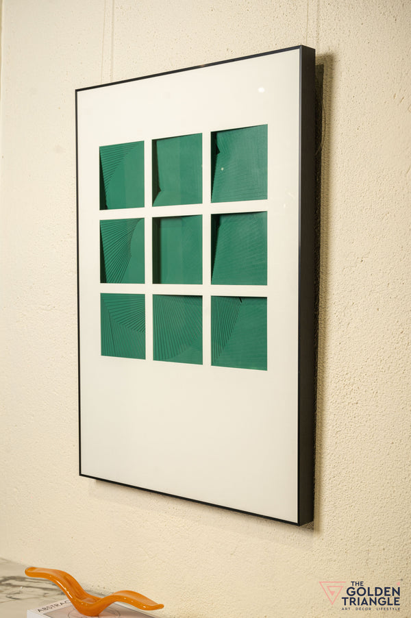 Dazzle Textured Wall Art Frame - Green