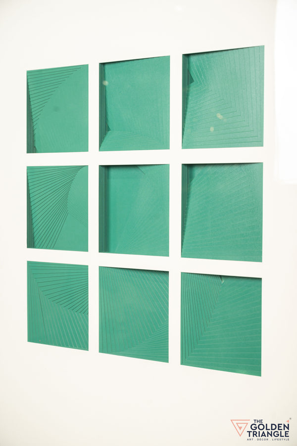 Dazzle Textured Wall Art Frame - Green