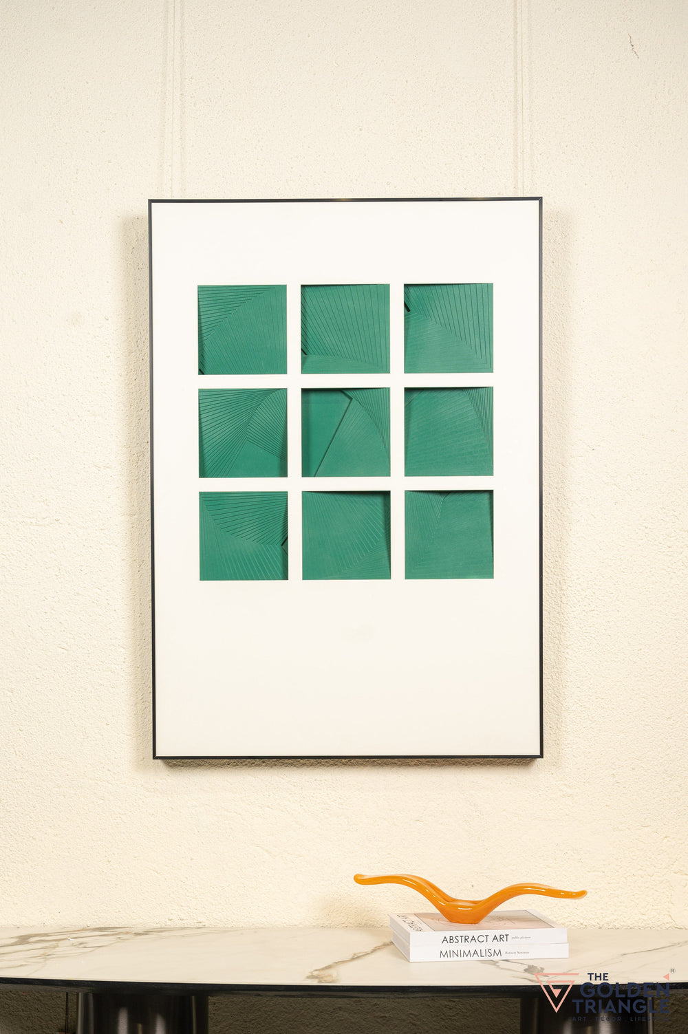 Dazzle Textured Wall Art Frame - Green