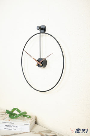 Belso Metal Wall Clock - 24" - Black