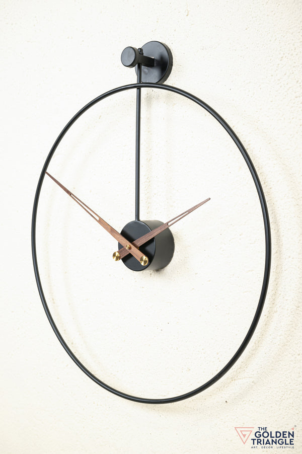 Belso Metal Wall Clock - 24" - Black