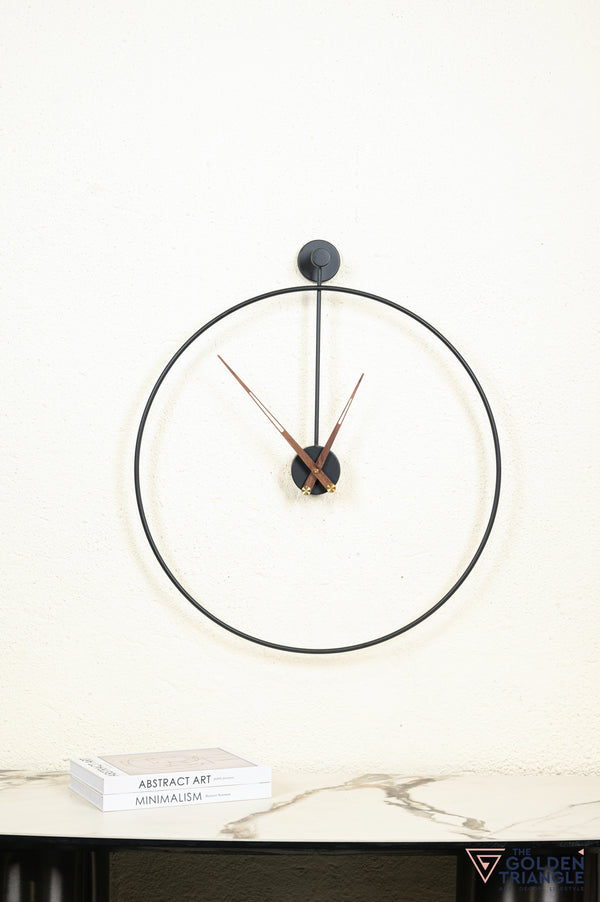 Belso Metal Wall Clock - 24" - Black