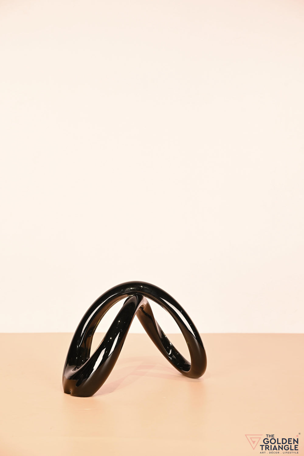 Infinity Glass Knot Tabletop Decor - Black