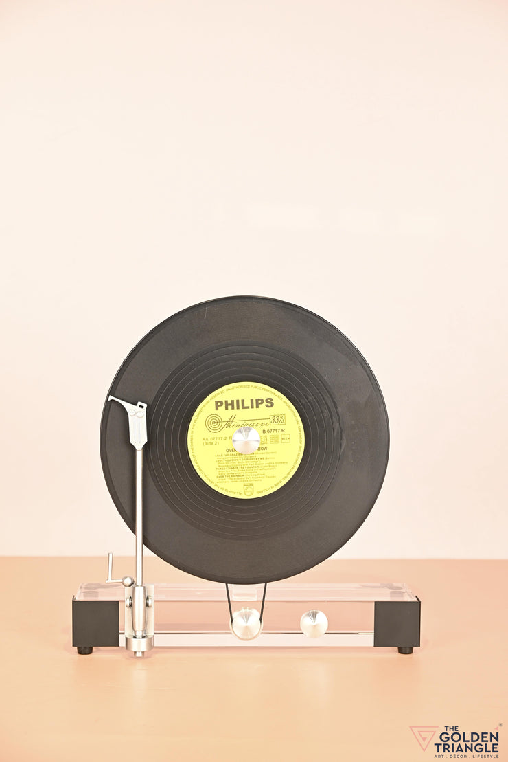 Crystal Vinyl Player Artefact - Yellow