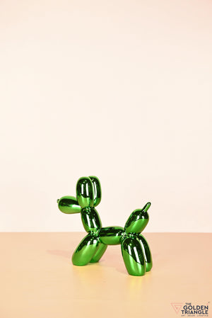 Bubbles - Electroplated Balloon Dog Artefact - Green