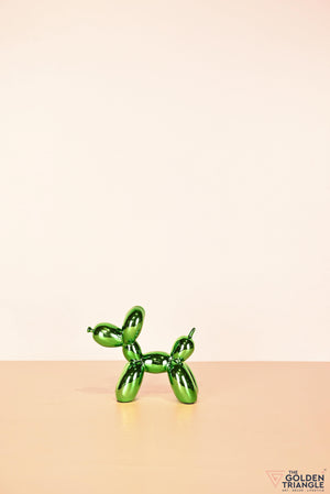 Bubbles - Electroplated Balloon Dog Artefact - Green