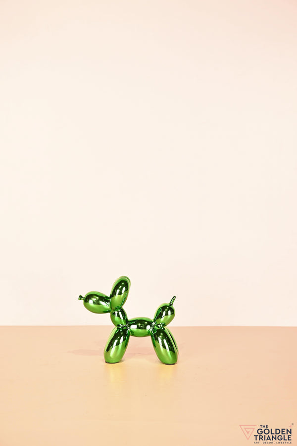 Bubbles - Electroplated Balloon Dog Artefact - Green