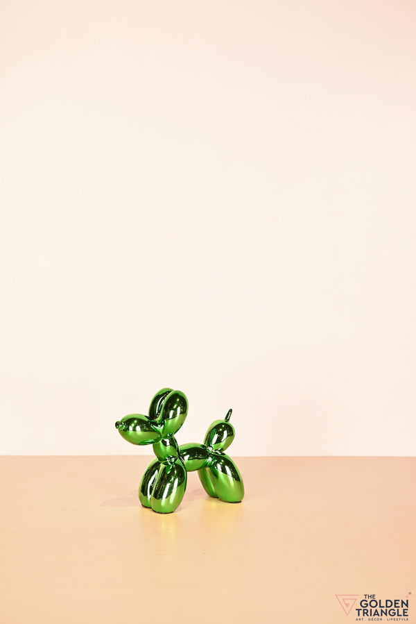 Bubbles - Electroplated Balloon Dog Artefact - Green