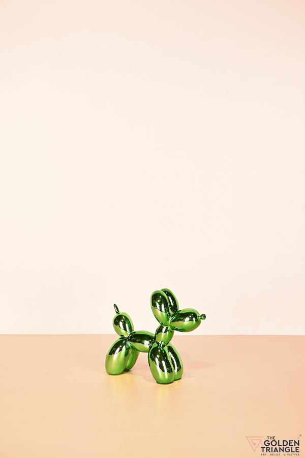 Bubbles - Electroplated Balloon Dog Artefact - Green