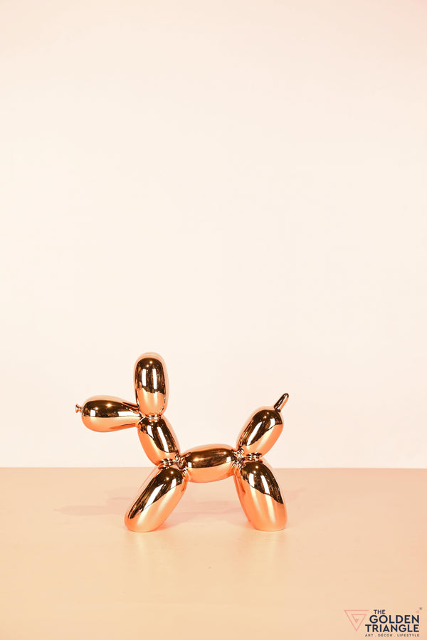 Bubbles - Electroplated Balloon Dog Artefact - Rosegold