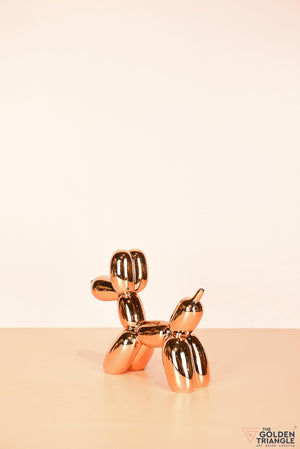 Bubbles - Electroplated Balloon Dog Artefact - Rosegold