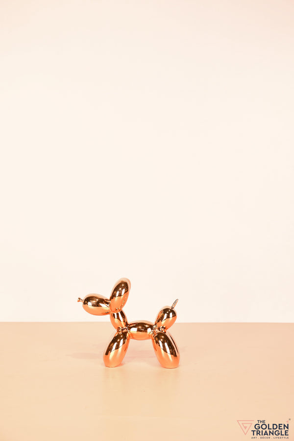 Bubbles - Electroplated Balloon Dog Artefact - Rosegold