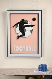 Football Art Frame - Pink