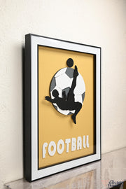 Football Art Frame - Yellow