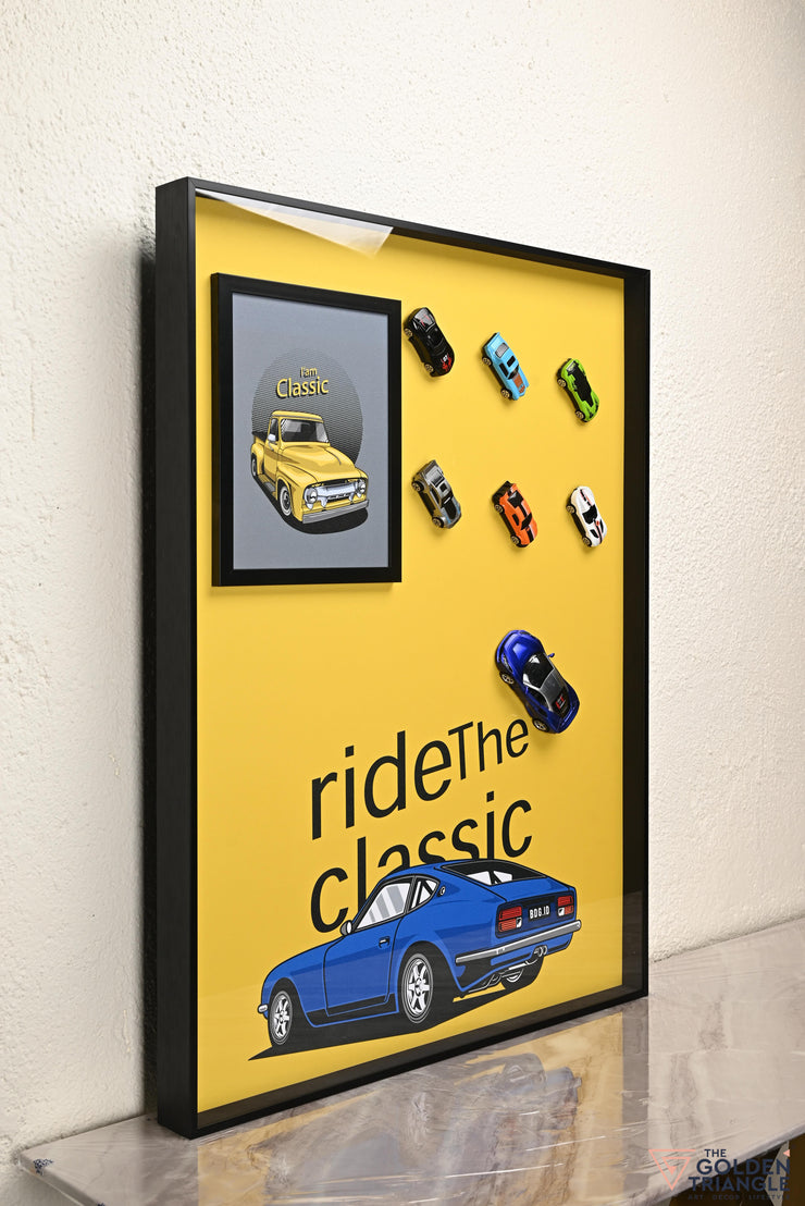 3D Car Art Frame - Yellow