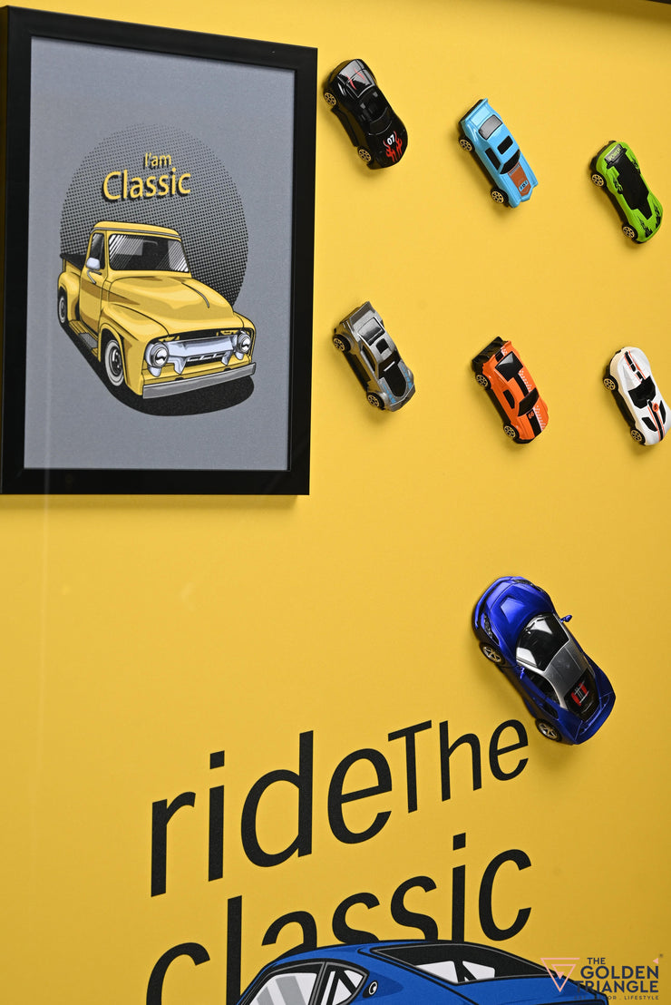 3D Car Art Frame - Yellow