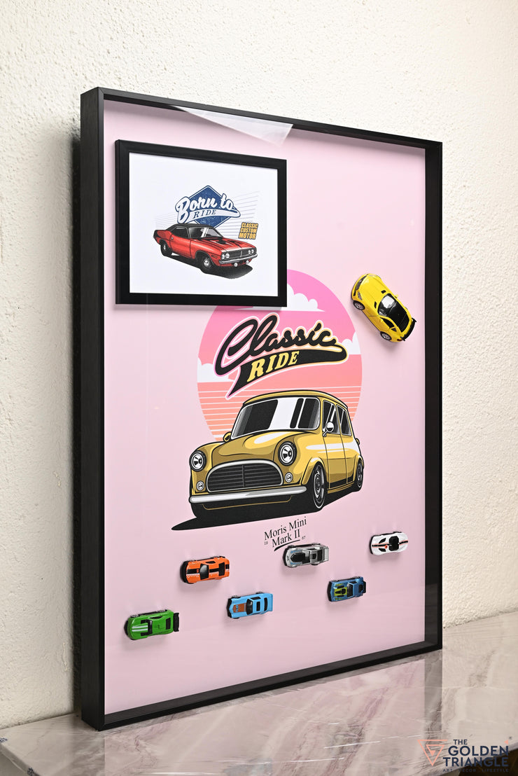 3D Car Art Frame - Pink