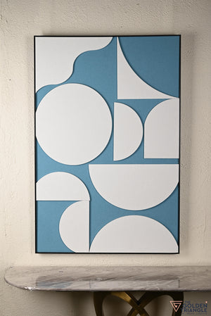 Textured Abstract Art Frame - Light Blue
