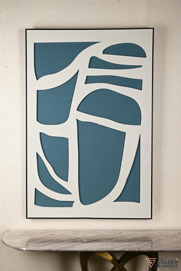 Textured Abstract Wall Art - Blue