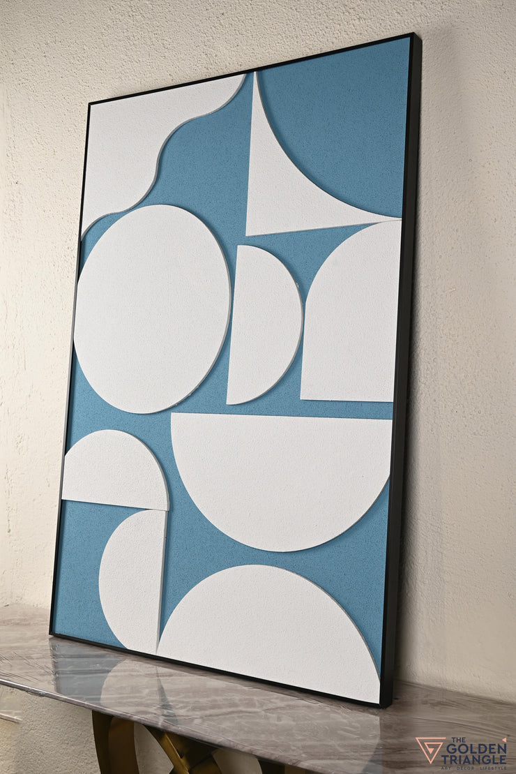 Textured Abstract Art Frame - Light Blue
