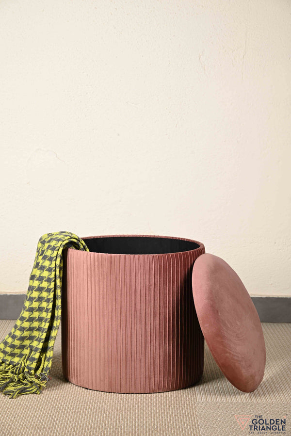 Ciara Suede Storage Pouffe