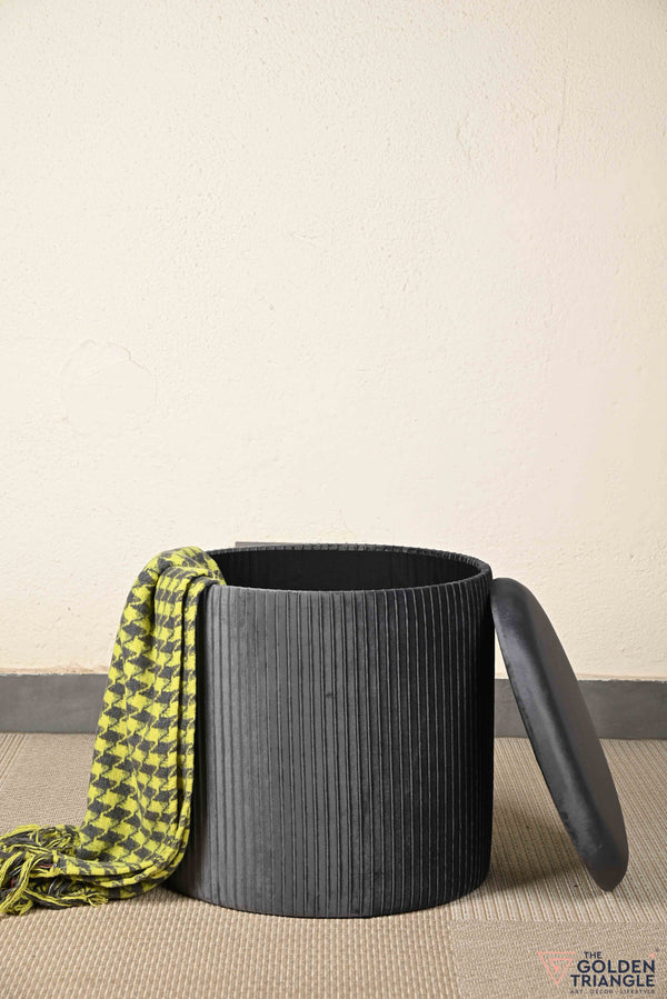 Ciara Suede Storage Pouffe