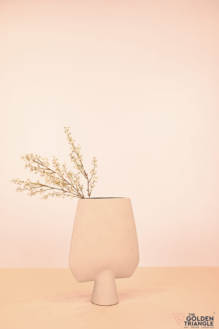 Yukata Ceramic Vase - Beige